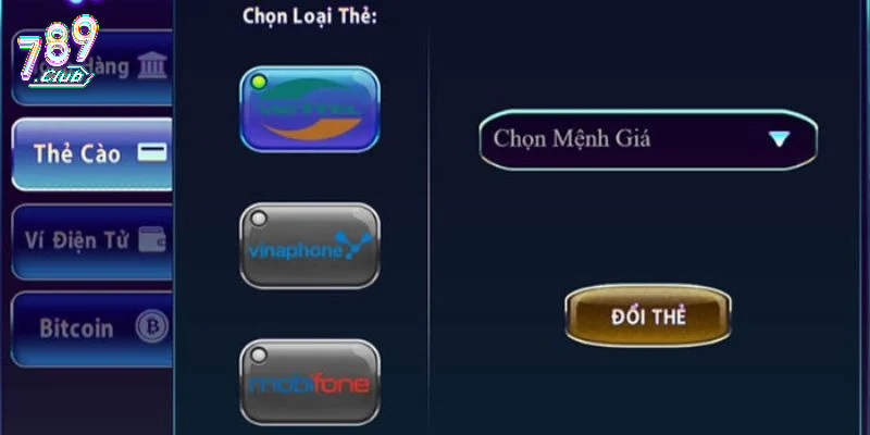 Đổi thành thẻ cào điện thoại